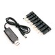 Адаптер питания повышающий DC USB 5V-12V 1.3A с 8 разъемами