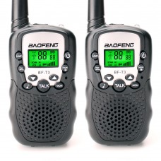 Комплект раций Baofeng BF-T3 2 шт. с батарейками 2W IP54 UHF Черный