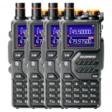  Рация Baofeng BF-K5 Plus 10W IP54 2500 мАч Type-C Черный комплект 4 шт купить