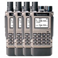 Рация Quansheng UV-K1(8) 5W IP54 2500 мАч Type-C Черный комплект 4 шт