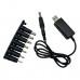  Адаптер питания повышающий DC USB 5V-12V 1.3A с 8 разъемами