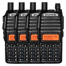 Рация Baofeng UV-82 8W IP54 2800 мАч Черный комплект 4 шт