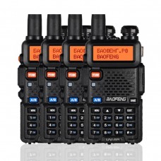 Рация Baofeng UV-5R 8W IP54 1800 мАч комплект 4 шт